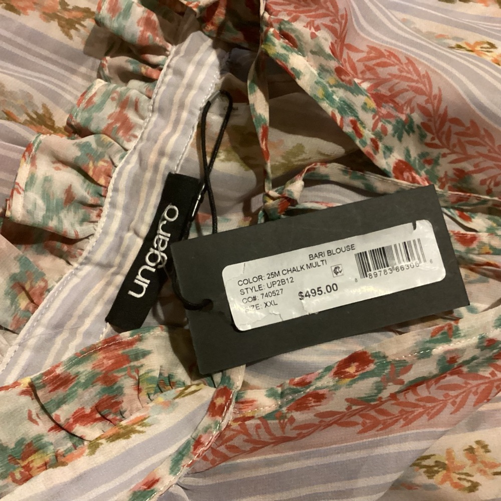 UNGARO WOMEN FASHION MULTICOLORED BARI BLOUSE - Picture 2 of 2